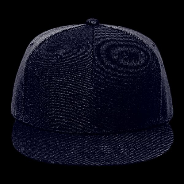 OTTO Wool Blend Twill Round Flat Visor "OTTO FIT" Six Panel Pro Style Baseball Cap Thumbnail