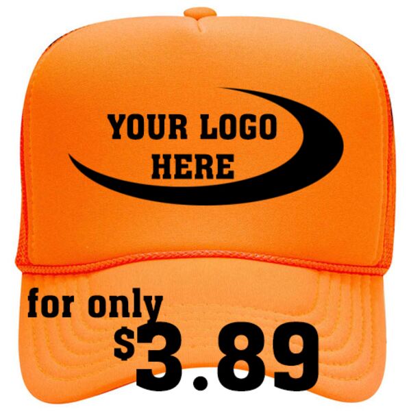 5 Panel Neon Foam/Mesh Cap Sale$3.89-1 color print Thumbnail